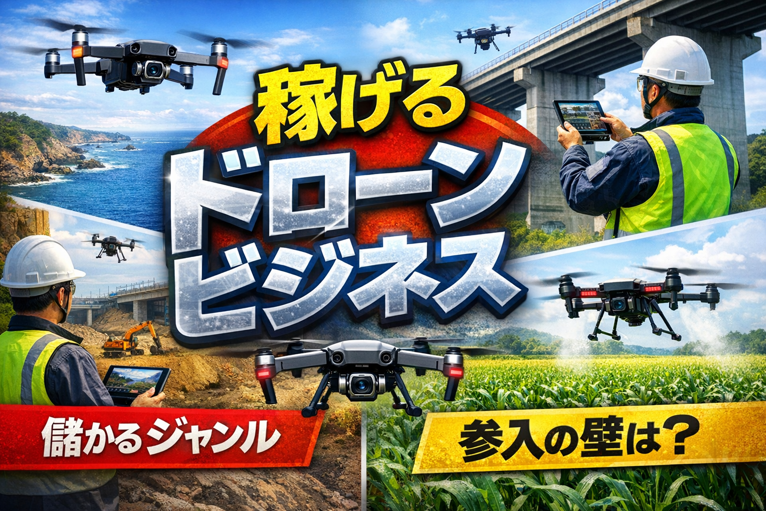 ドローンビジネスの収益化：稼げるジャンルと参入障壁